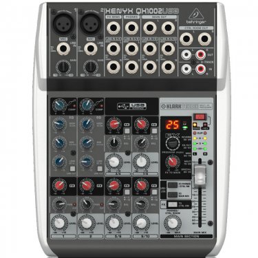 辽宁百灵达 Behringer QX1002USB 模拟调音台 10通道内置USB音频接口调音台 直播K歌调音台