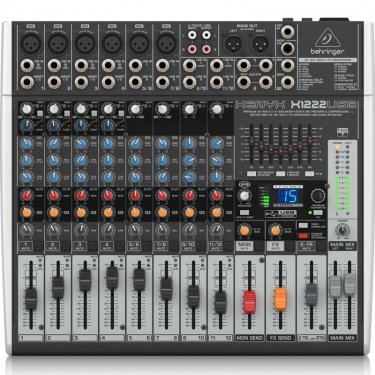 辽宁百灵达 Behringer X1222USB 模拟调音台 USB声卡调音台 直播K歌调音台