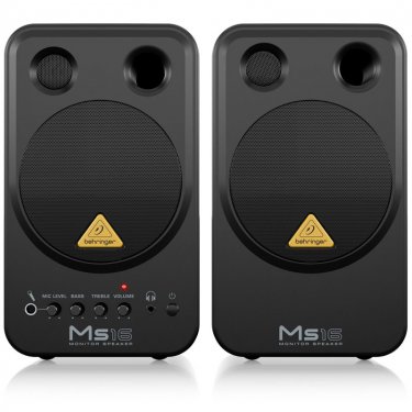 辽宁百灵达 Behringer MS16 4寸有源监听音箱 多媒体音箱 双路有源立体声音箱 有源音响 监听扬声器