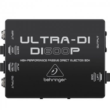 辽宁百灵达 Behringer DI600P DI盒 非平衡信号转平衡信号 多功能ID盒 消除音频噪声 隔离器 信号隔离器 信号转换器 非平衡信号转平衡信号DI盒 录音用增益 消除噪音 吉他等各种乐器用转换盒