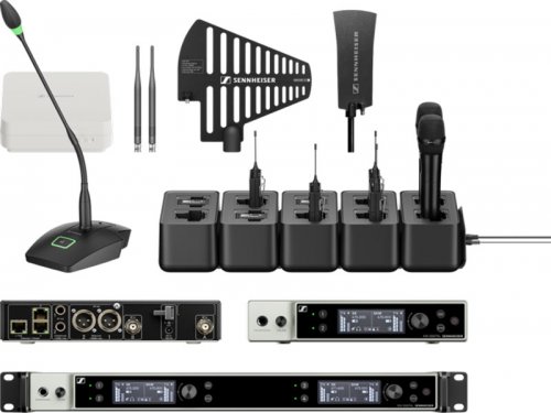 辽宁森海赛尔 EW-DX EM 2 DANTE 双通道一拖二无线麦克风 教学会议舞台演出直播无线话筒 Sennheiser